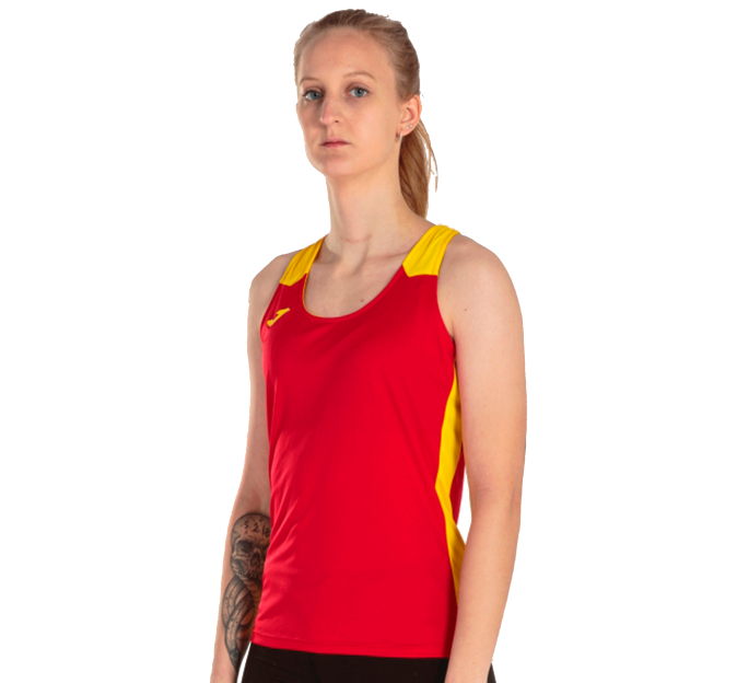Camiseta de mujer running de tirantes Joma RECORD II personalizada
