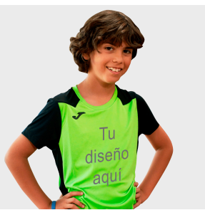 Camiseta bicolor infantil de running Joma RECORD II personalizada