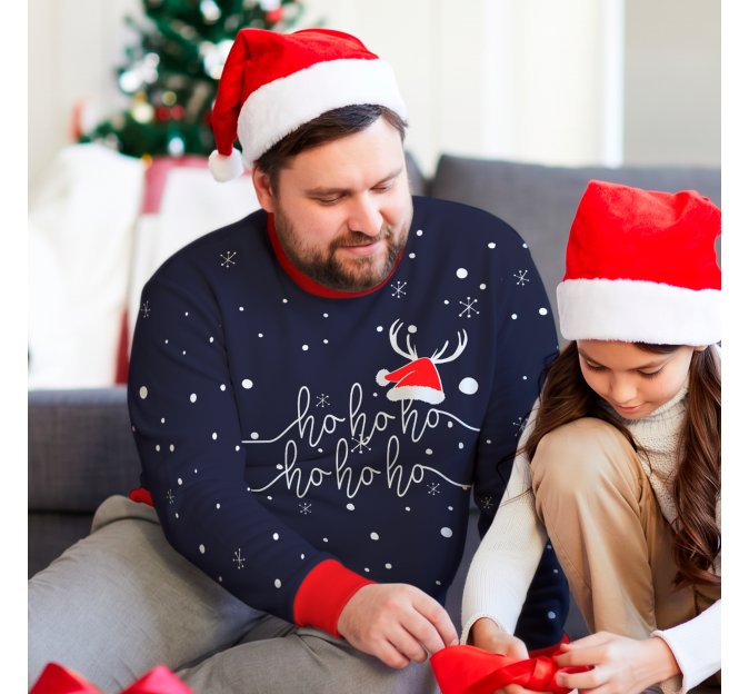 Jersey navideño tallas grandes Ho Ho Ho