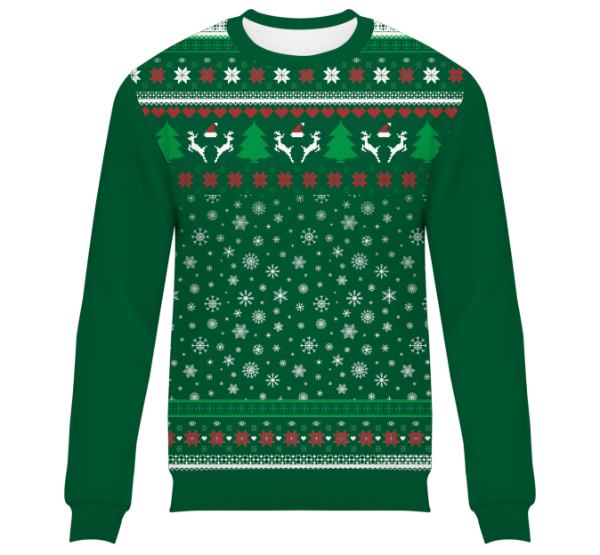 Jersey navideño tallas grandes Copos de Nieve