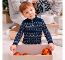 Jersey infantil navideño con cremallera Renos