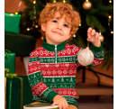 Jersey infantil navideño con cremallera Bastones de Caramelo