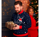 Jersey navideño con cremallera tallas grandes Ho Ho Ho
