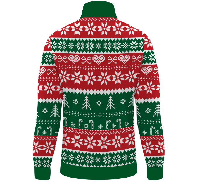 Jersey navideño con cremallera tallas grandes Bastones de Caramelo