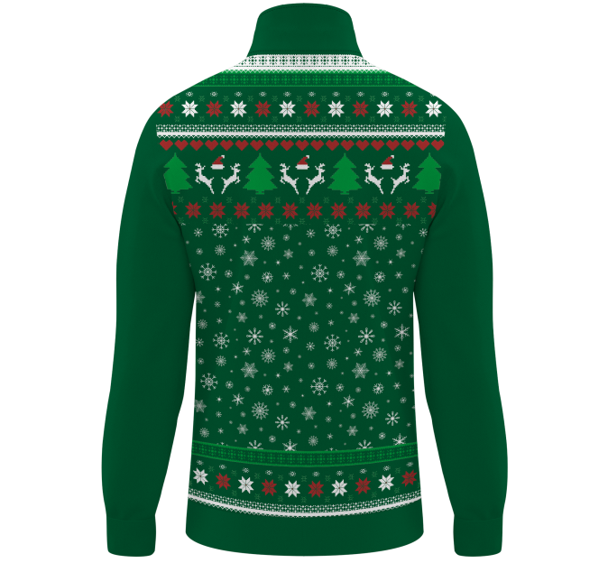 Jersey navideño con cremallera tallas grandes Copos de Nieve