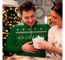Jersey navideño con cremallera tallas grandes Copos de Nieve