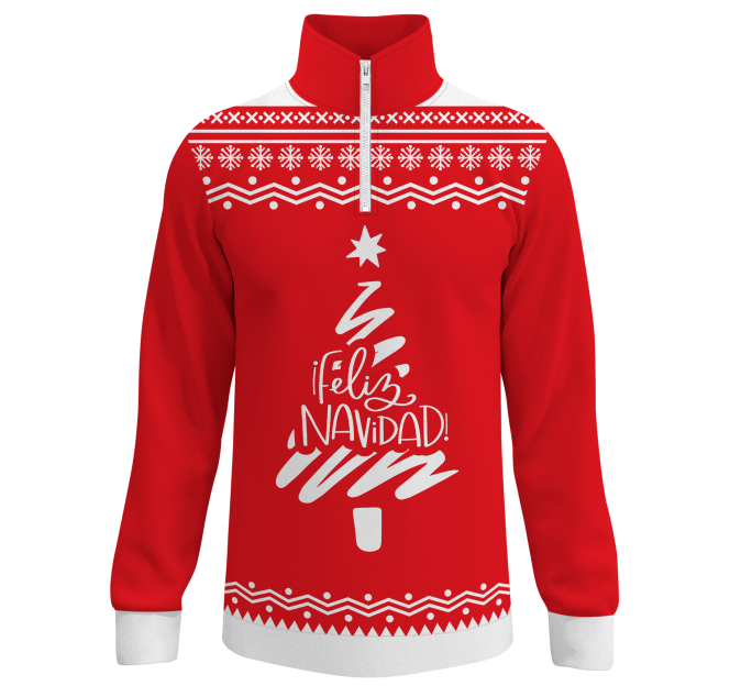 Jersey infantil navideño con cremallera Feliz Navidad