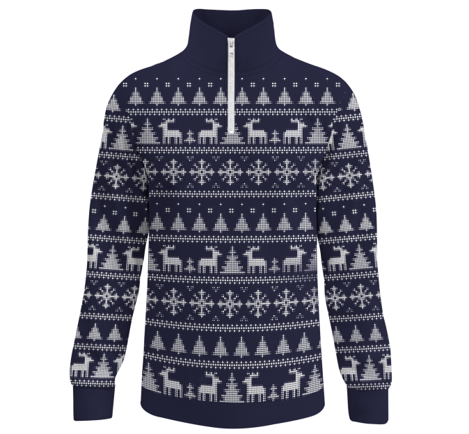 Jersey infantil navideño con cremallera Renos