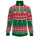 Jersey navideño con cremallera Bastones de Caramelo
