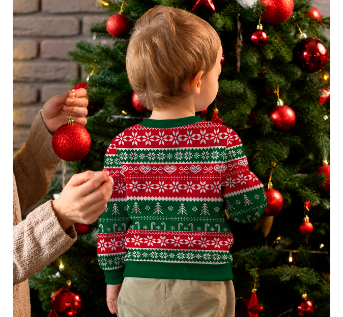 Jersey infantil navideño Bastones de Caramelo personalizado