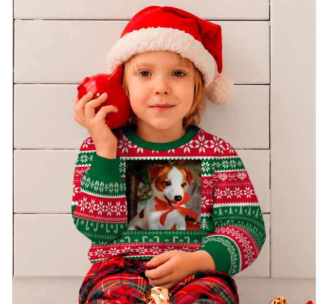 Jersey infantil navideño Bastones de Caramelo personalizado