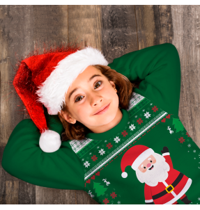 Jersey infantil navideño Copos de Nieve personalizado