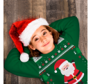 Jersey infantil navideño Copos de Nieve personalizado