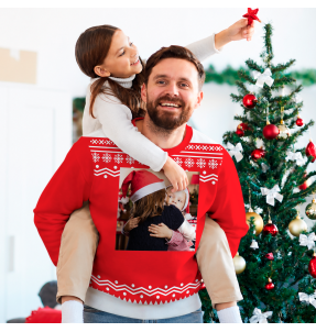 Jersey navideño Feliz Navidad personalizado