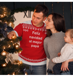 Jersey navideño tallas grandes Feliz Navidad personalizado
