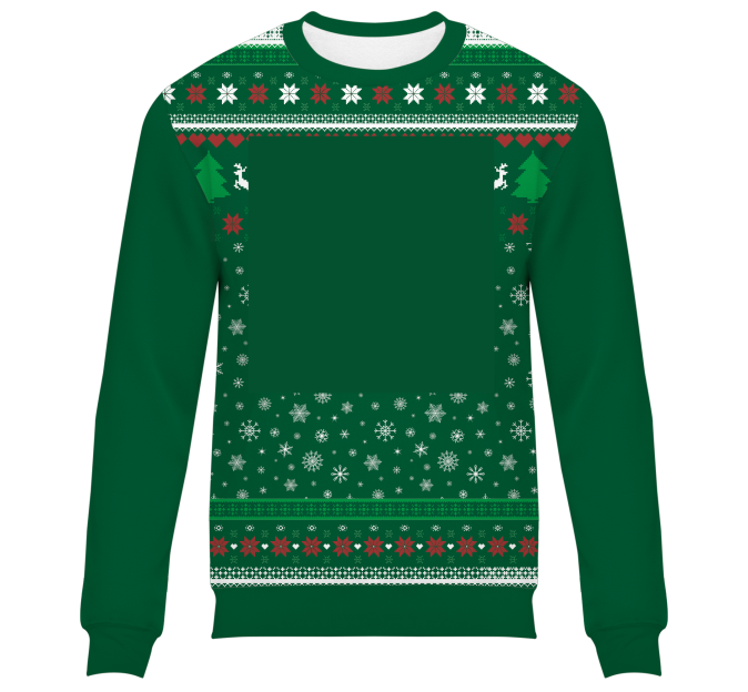 Jersey navideño tallas grandes Copos de Nieve personalizado