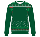 Jersey navideño tallas grandes Copos de Nieve personalizado