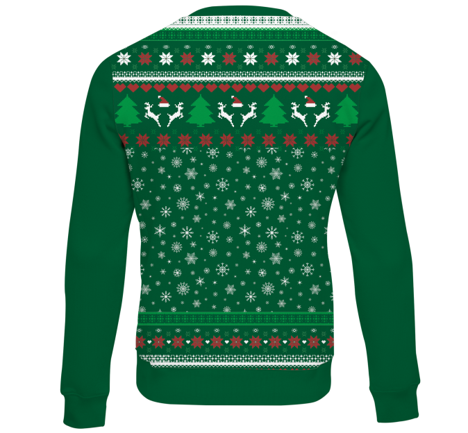 Jersey navideño tallas grandes Copos de Nieve personalizado