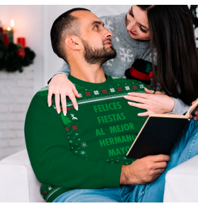 Jersey navideño tallas grandes Copos de Nieve personalizado