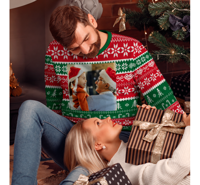 Jersey navideño tallas grandes Bastones de Caramelo personalizado