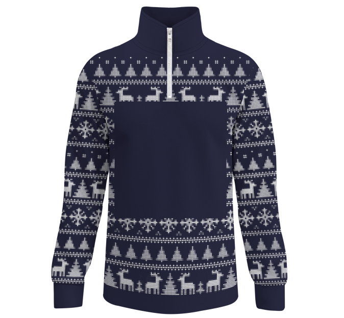 Jersey infantil navideño con cremallera Renos personalizado