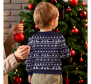 Jersey infantil navideño con cremallera Renos personalizado