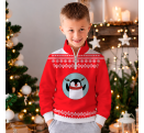 Jersey infantil navideño con cremallera Feliz Navidad personalizado