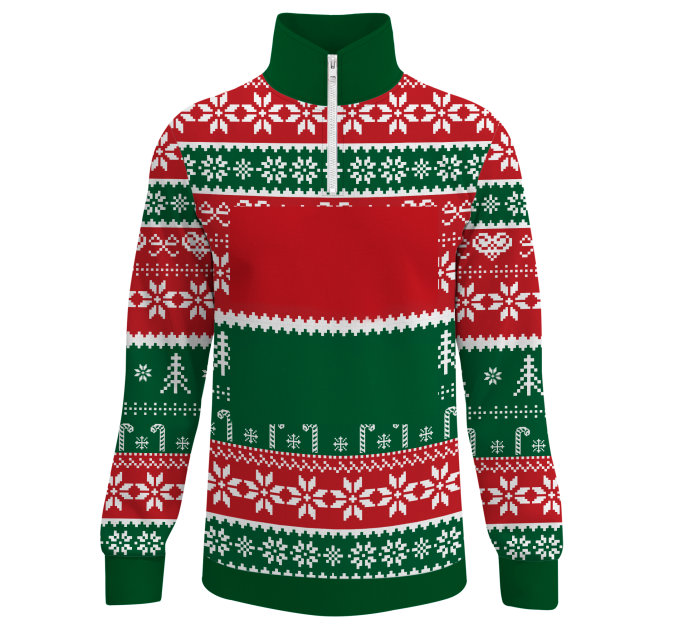 Jersey infantil navideño con cremallera Bastones de Caramelo personalizado