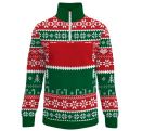 Jersey infantil navideño con cremallera Bastones de Caramelo personalizado