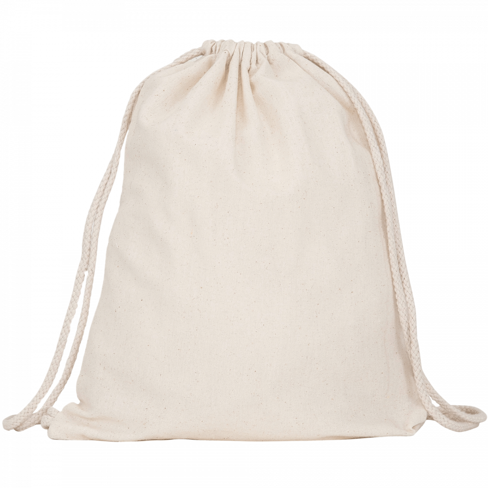 Mochila de cordones 100% algodón orgánico personalizada