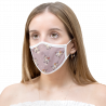Mascarilla algodón orgánico reversible mediana unicorn pink y star homologada con protección +90%