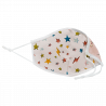 Mascarilla algodón orgánico reversible grande unicorn pink  y star homologada con protección +90%