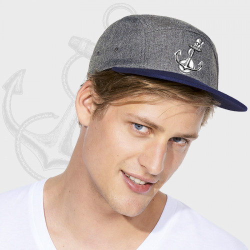 Gorra de visera plana bicolor personalizada