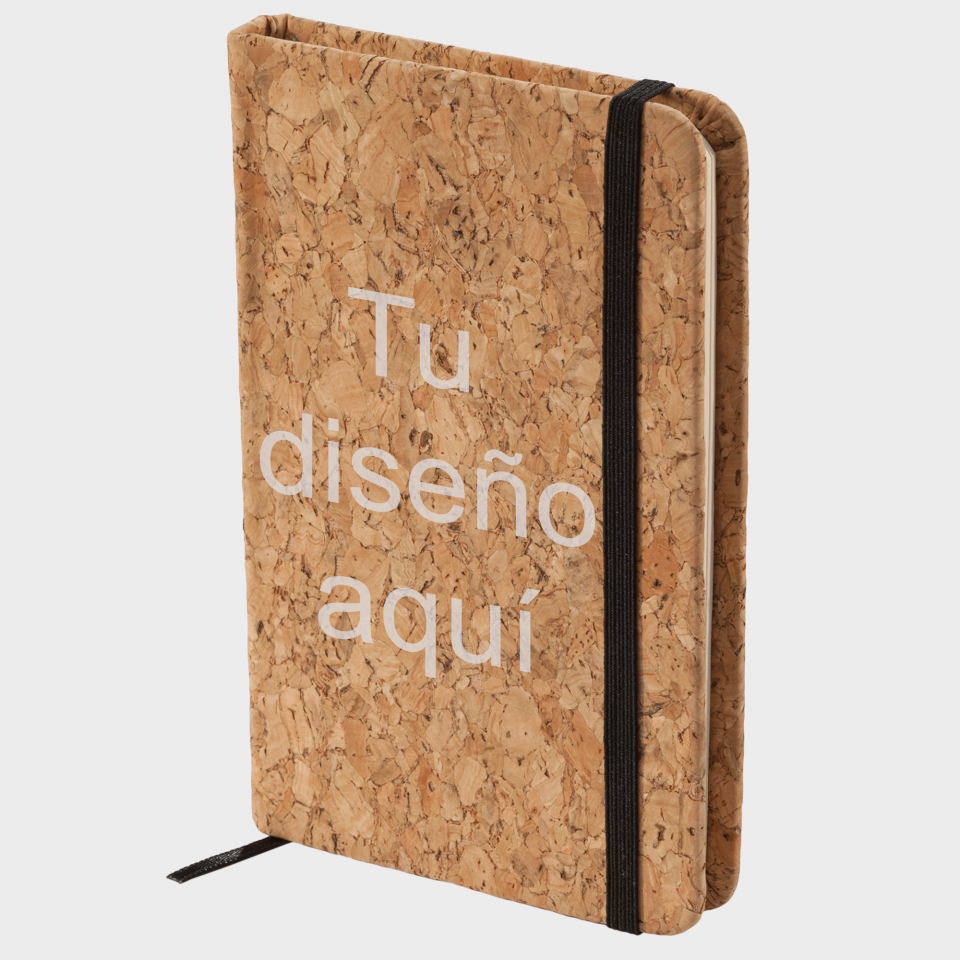 Bloc de notas A6 Cales de corcho natural personalizado