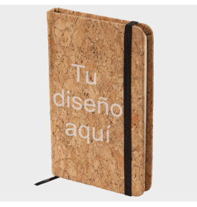 Bloc de notas A6 Cales de corcho natural personalizado
