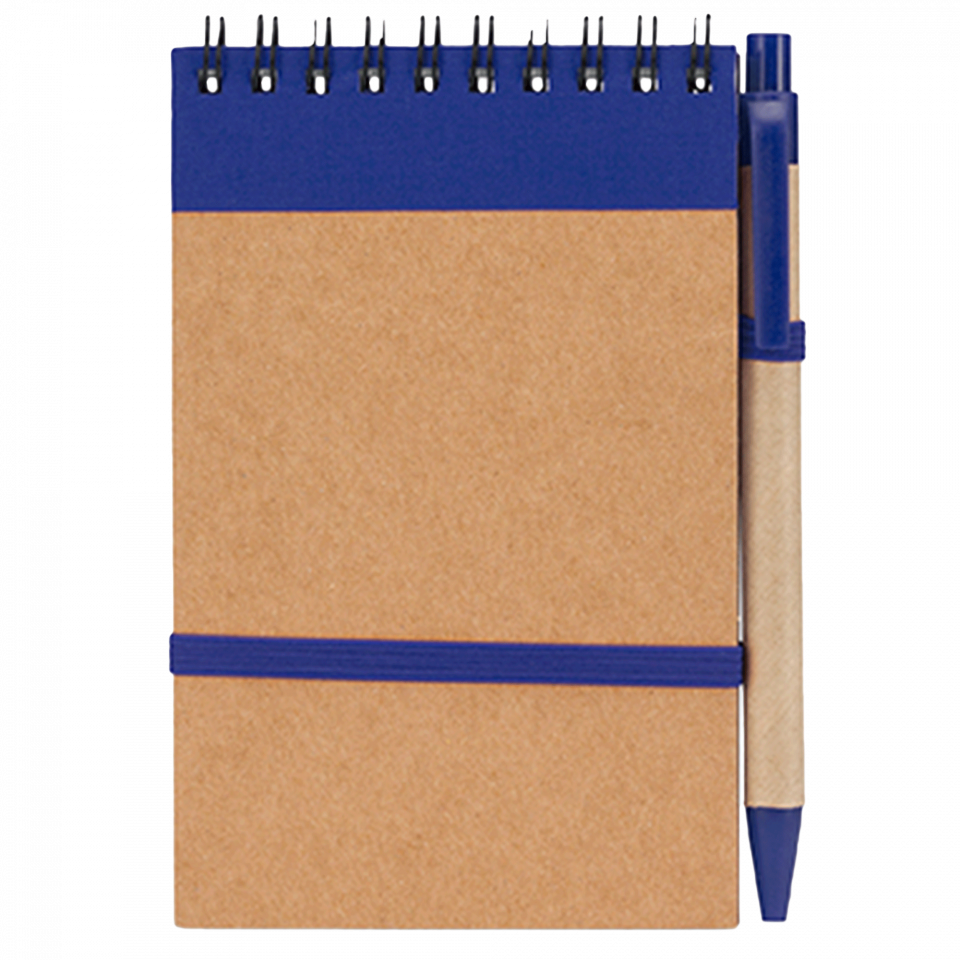 Bloc notas Lien con espiral y tapa de cartón reciclado