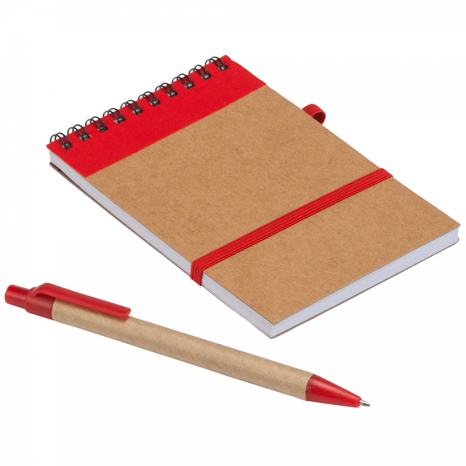 Bloc notas Lien con espiral y tapa de cartón reciclado