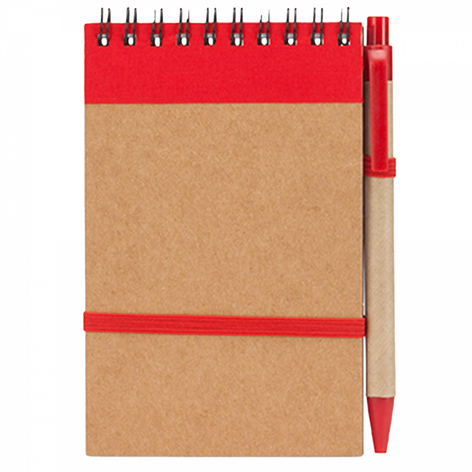 Bloc notas Lien con espiral y tapa de cartón reciclado
