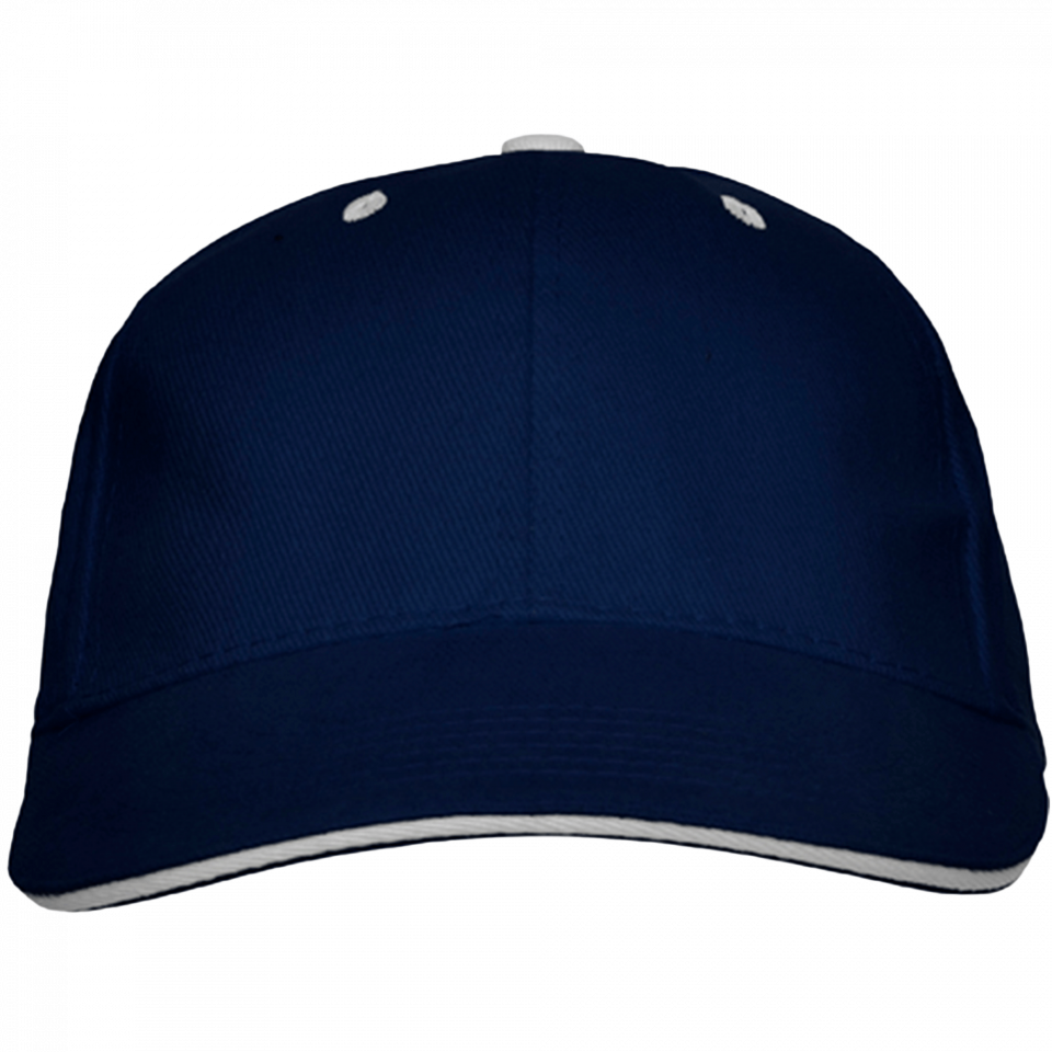 Gorra algodón 6 paneles con contraste en la visera