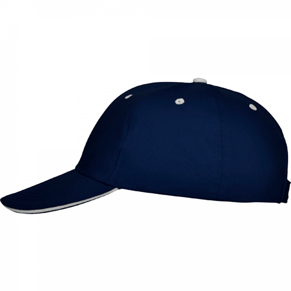 Gorra algodón 6 paneles con contraste en la visera