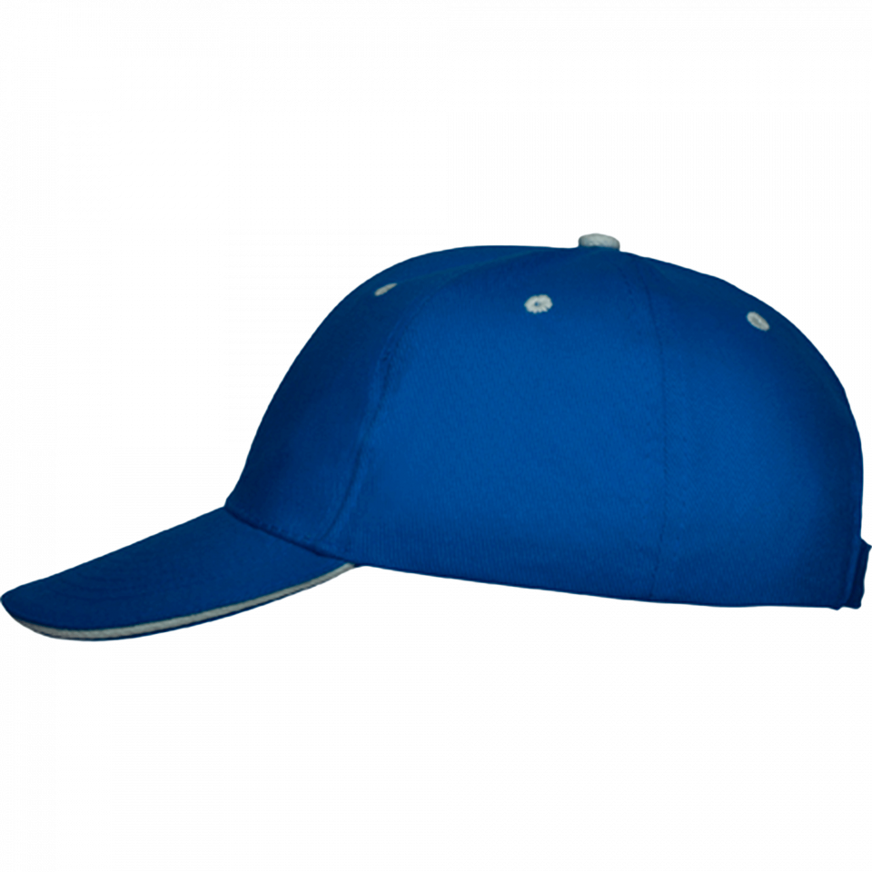 Gorra algodón 6 paneles con contraste en la visera