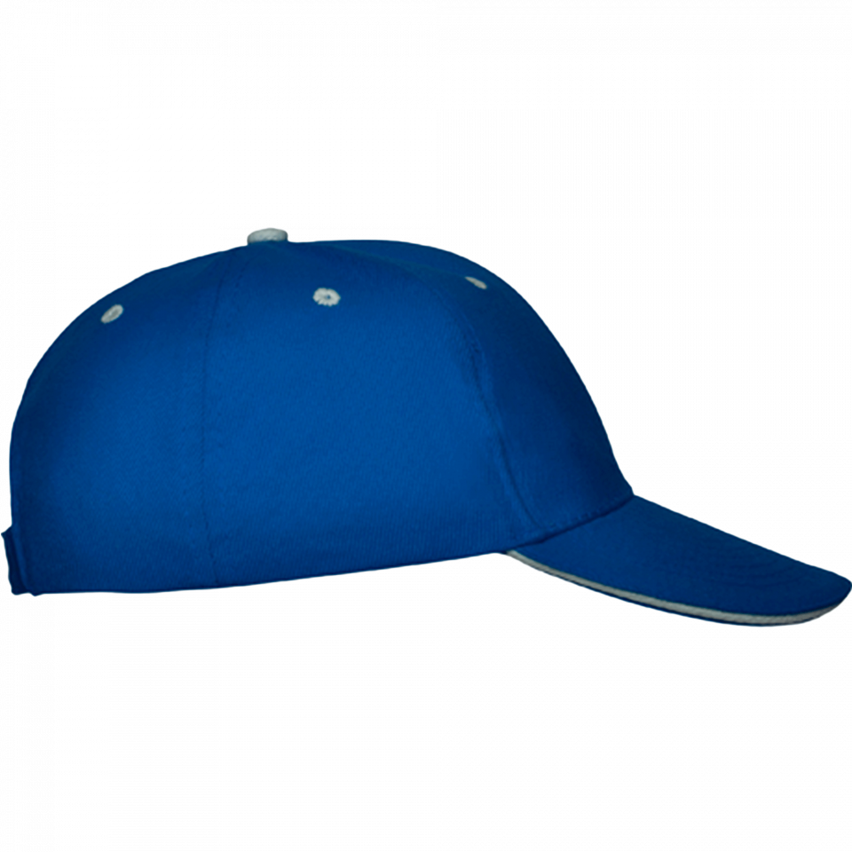 Gorra algodón 6 paneles con contraste en la visera