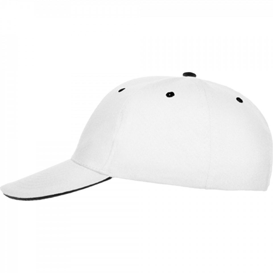 Gorra algodón 6 paneles con contraste en la visera
