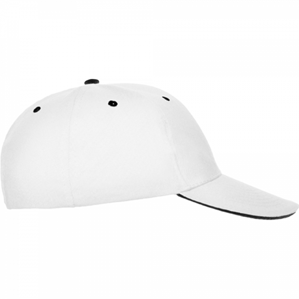 Gorra algodón 6 paneles con contraste en la visera