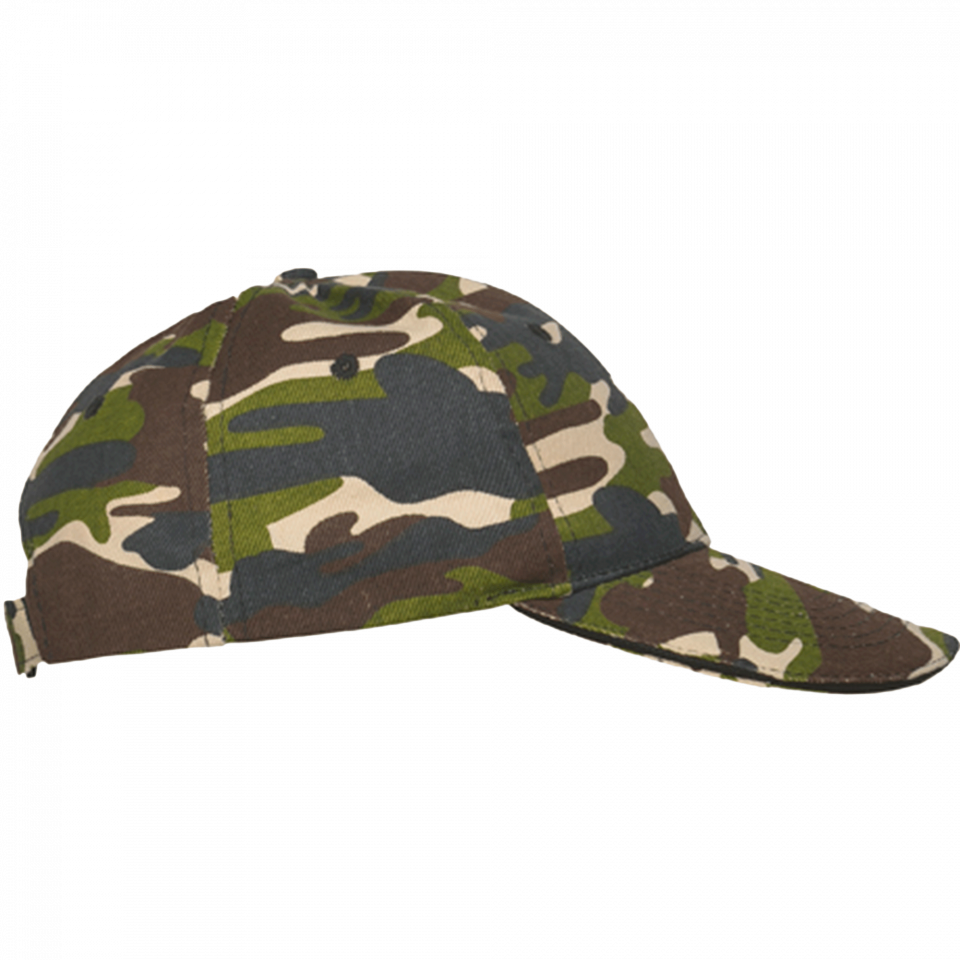 Gorra algodón 6 paneles con contraste en la visera