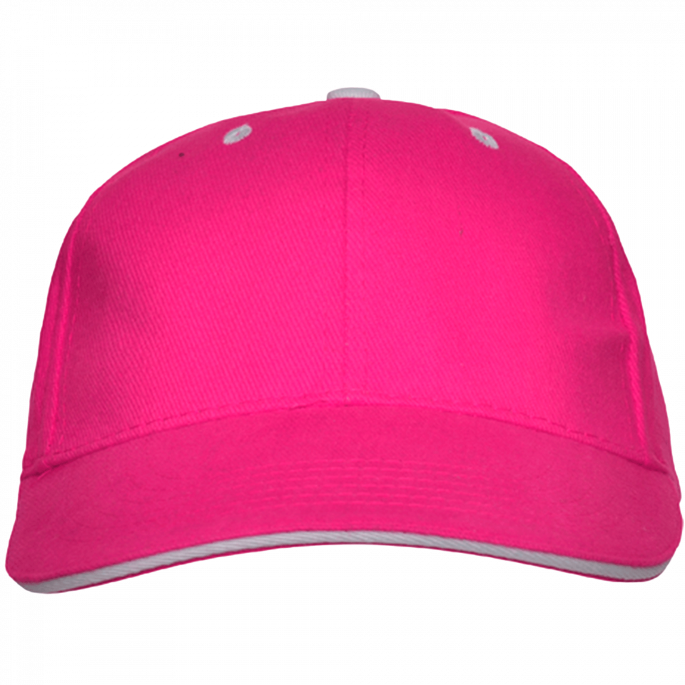 Gorra algodón 6 paneles con contraste en la visera