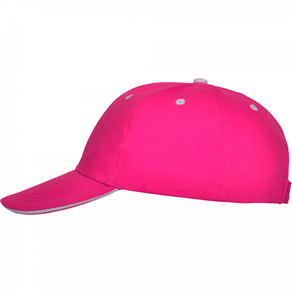 Gorra algodón 6 paneles con contraste en la visera