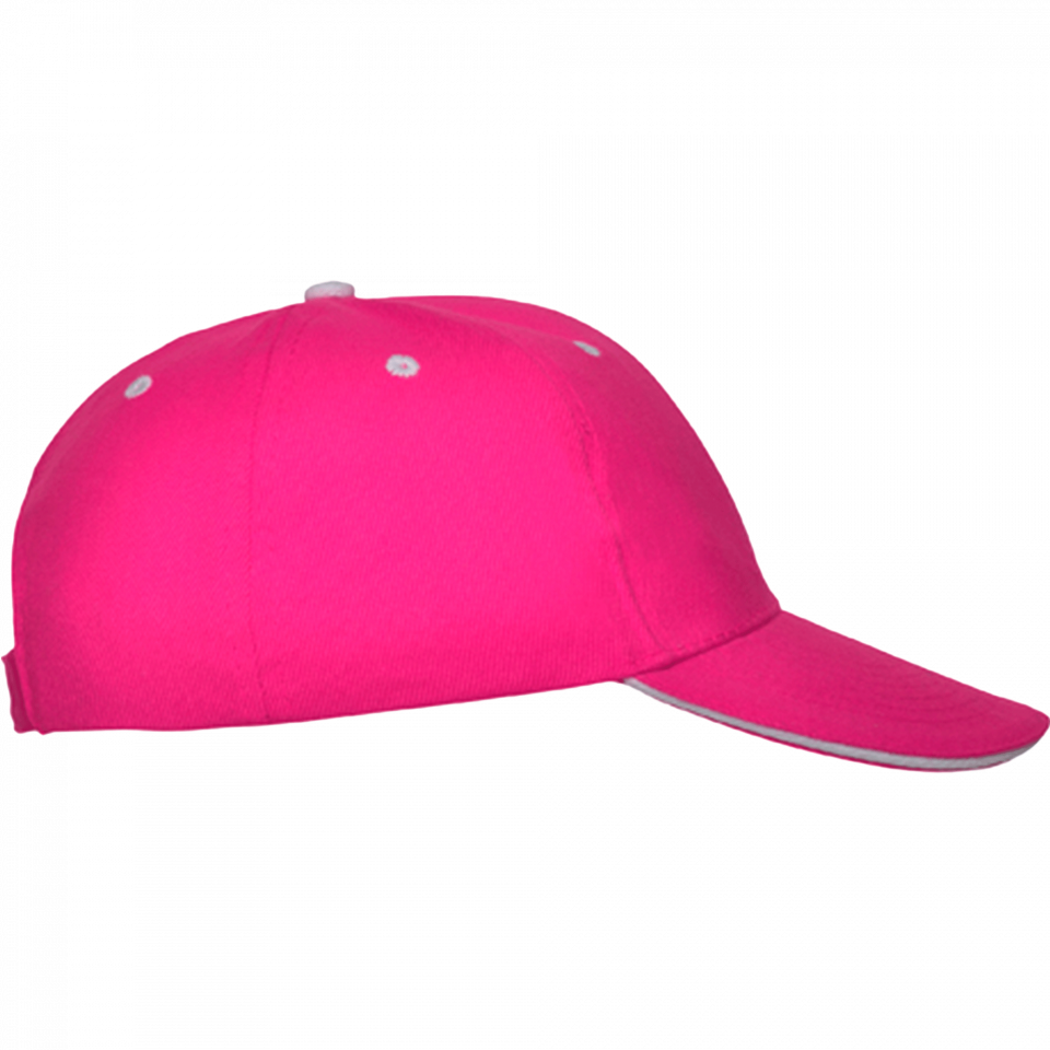 Gorra algodón 6 paneles con contraste en la visera