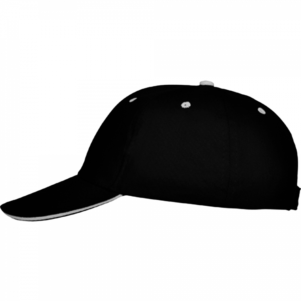 Gorra algodón 6 paneles con contraste en la visera