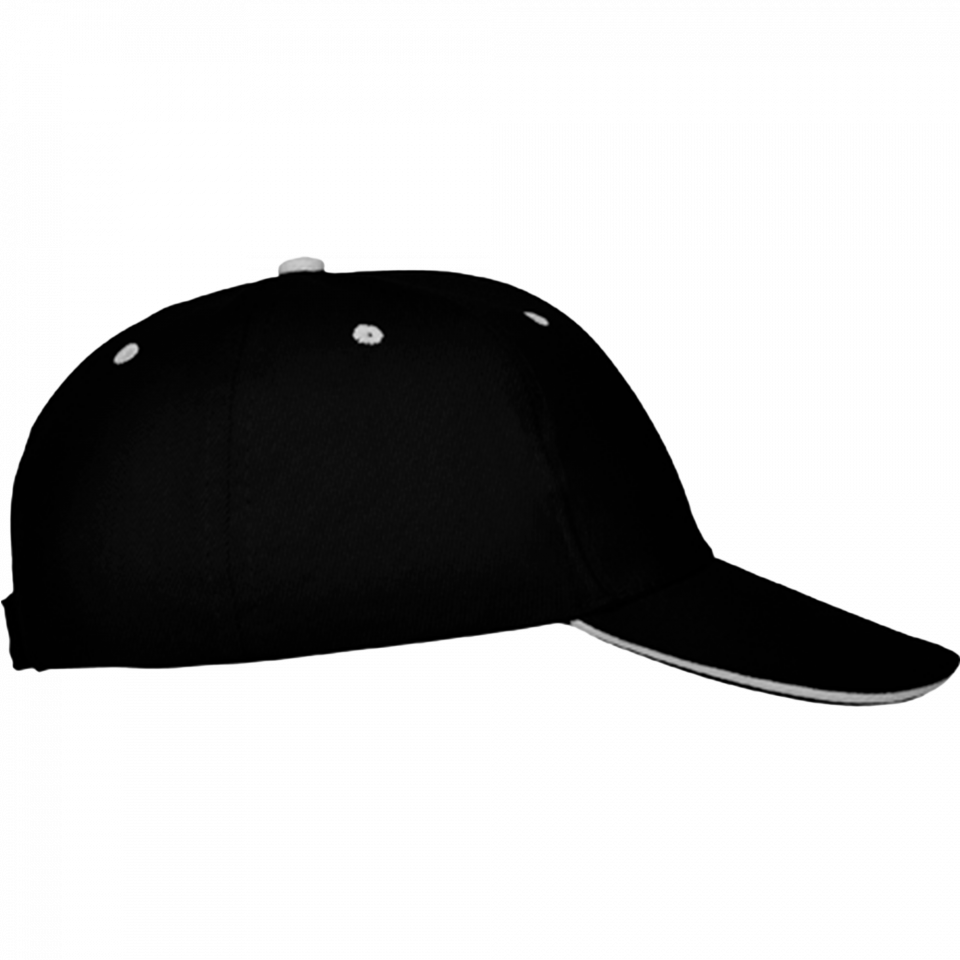 Gorra algodón 6 paneles con contraste en la visera